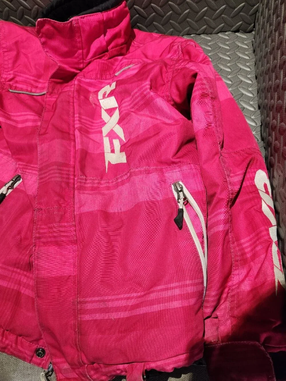 Girls size 10 FXR jacket, Pink
